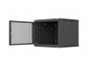 Lanberg Szafa instalacyjna rack wisząca 19 cali 9U 600x600 czarna drzwi     perforownae ( flat pack)